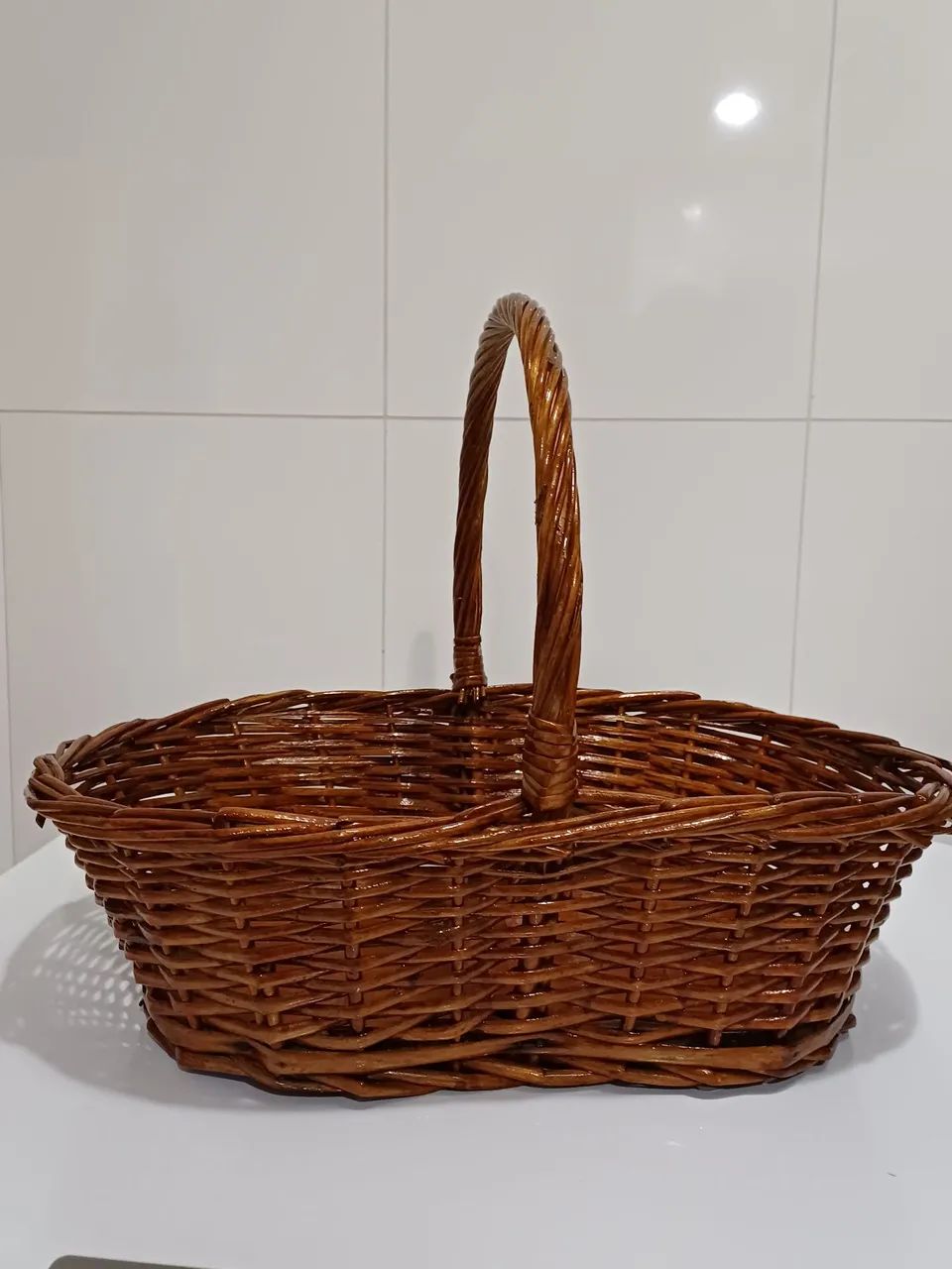 Cesta de Vime tamanho médio  - Foto 4