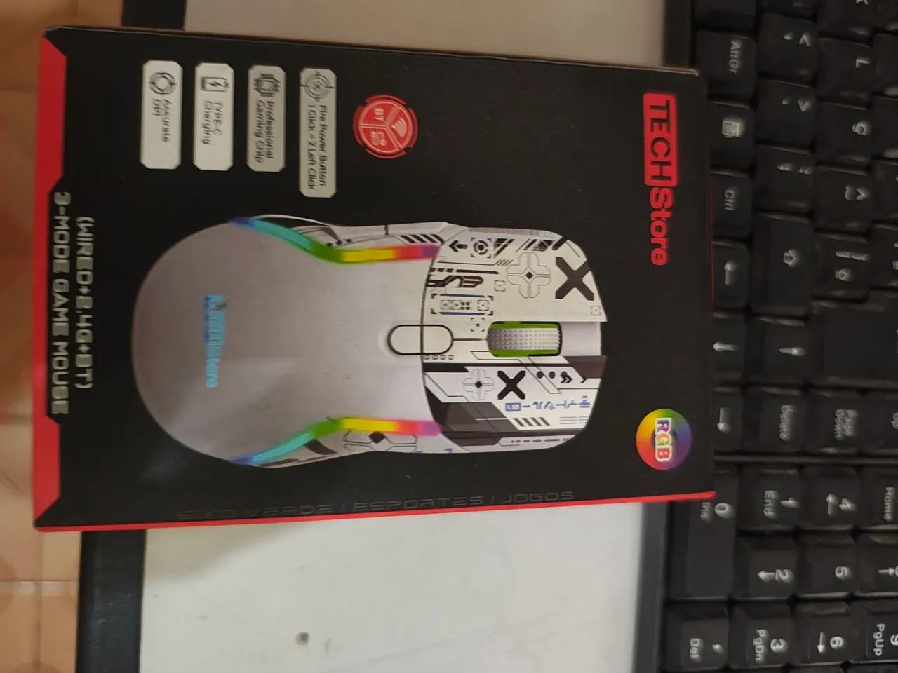 Mouse Gamer Tech Store RGB 3 Modos