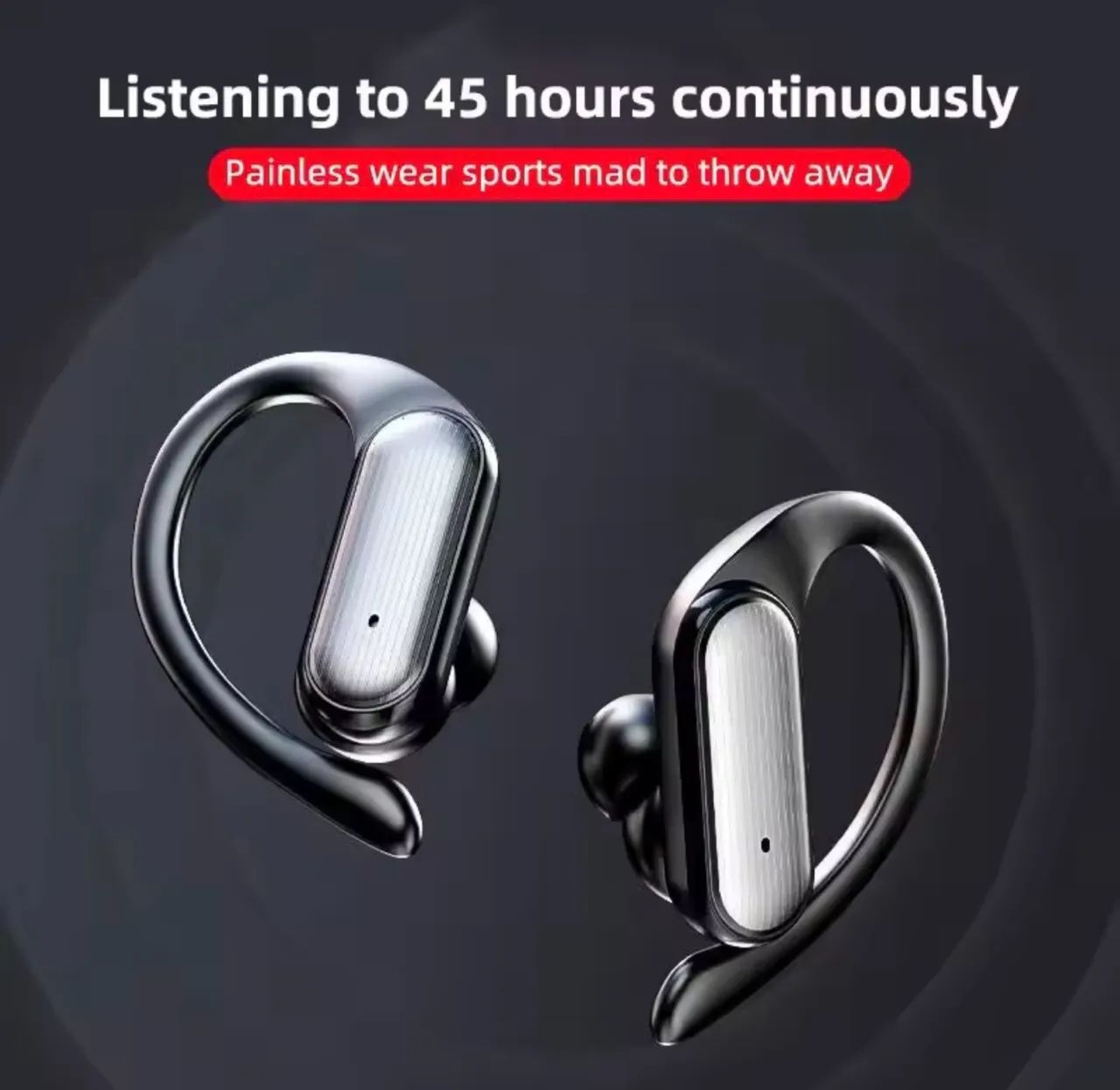 Fone de ouvido Bluetooth com gancho ideal para exercícios físicos  - Foto 3