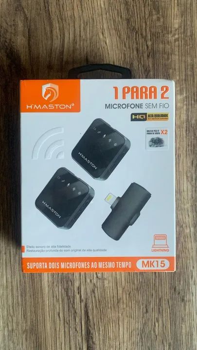 Microfone Sem Fio H'MASTON MK15 - 1 Para 2