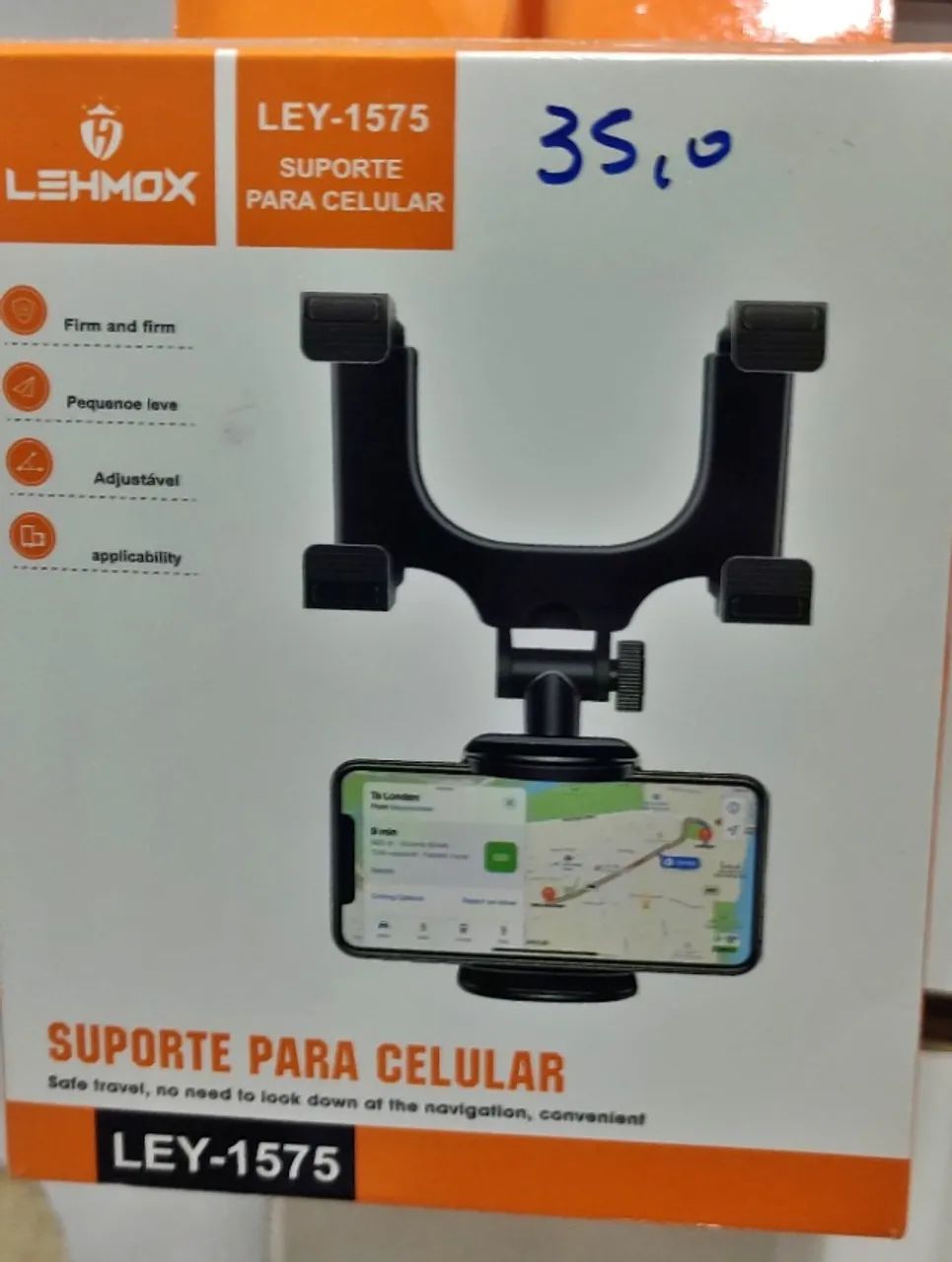 Suporte Veicular Celular Ley-1575 Lehmox Retrovisor - Foto 2