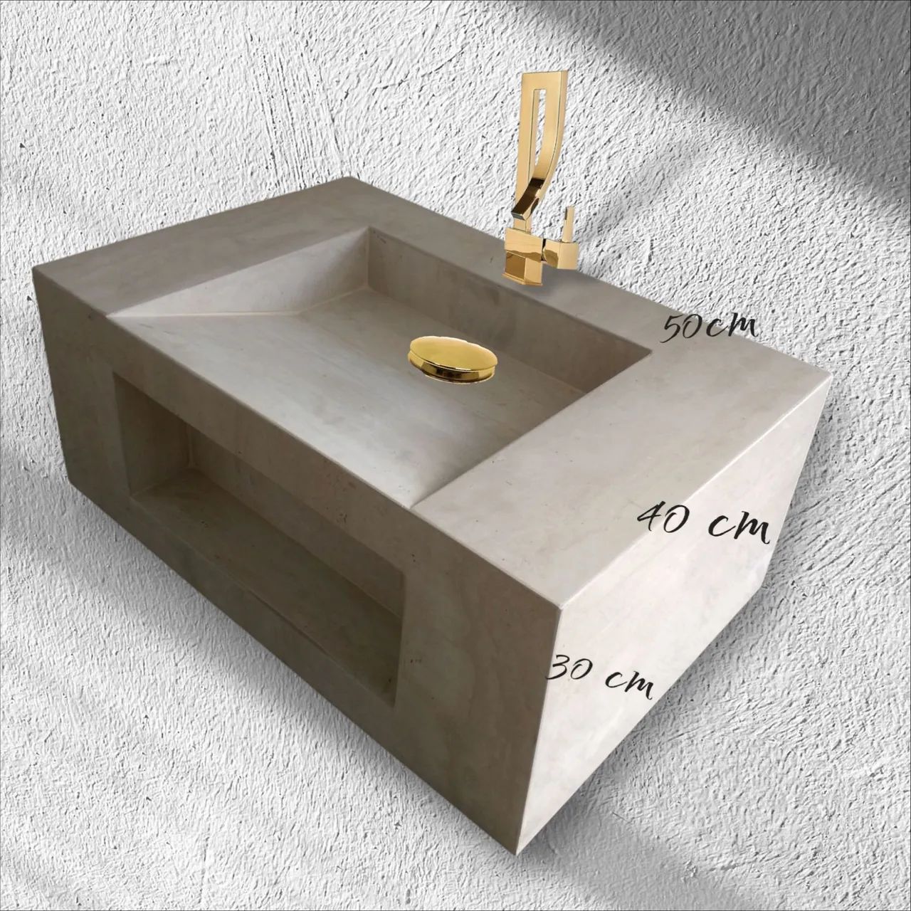Lavatório  de porcelanato Travertino  - Foto 3
