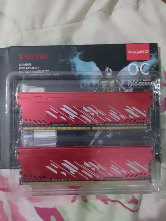 Memória RAM Asgard Valkyrie DDR4 3200 16GB (8GBx2) - OC White Paint Process - Foto 2