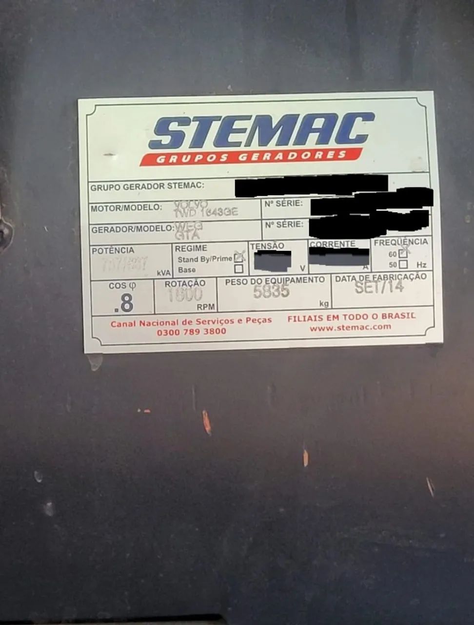 Gerador de Energia 750 kVA Stemac Motor Volvo Alt Weg 750kVA - Foto 5