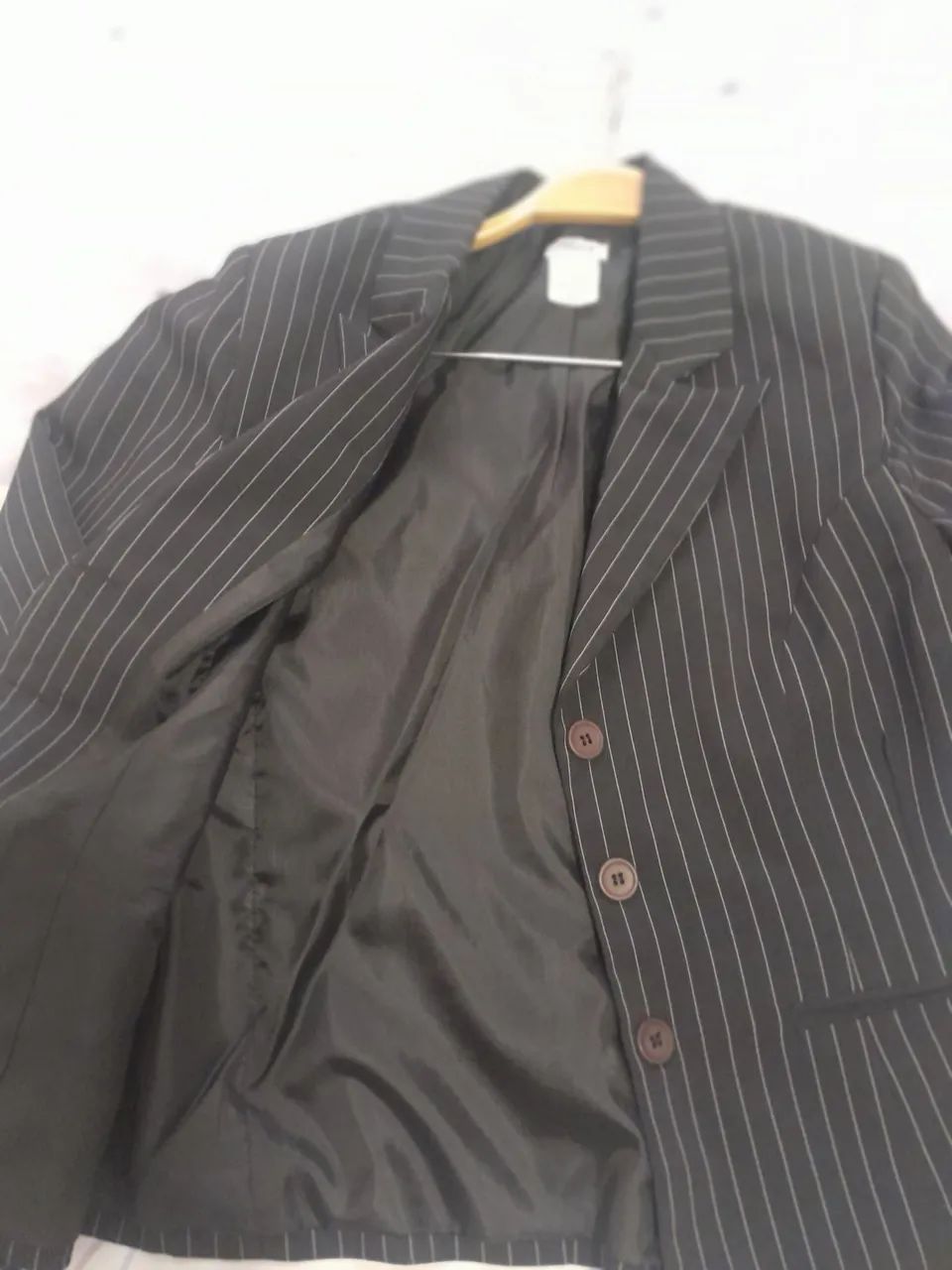 Blazer alfaiataria risca de giz - Foto 3