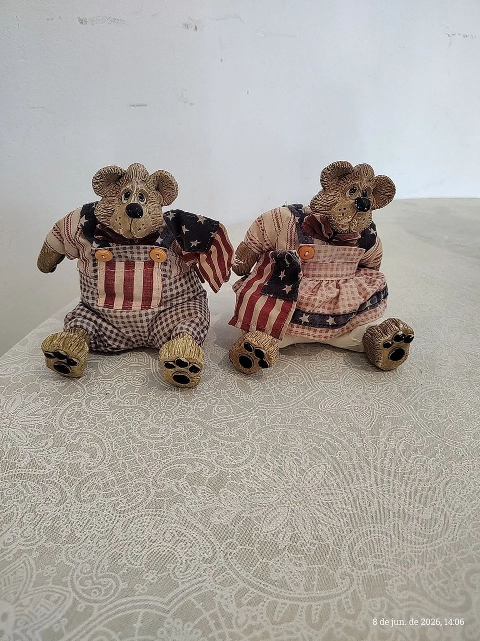 Par de bonecos decorativos da marca Russa Berrie