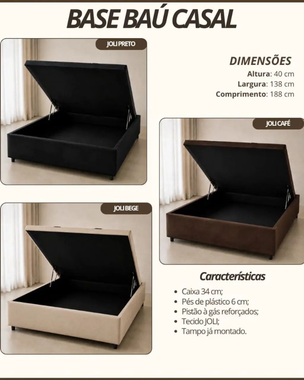 Base Bau  de casal 1,38