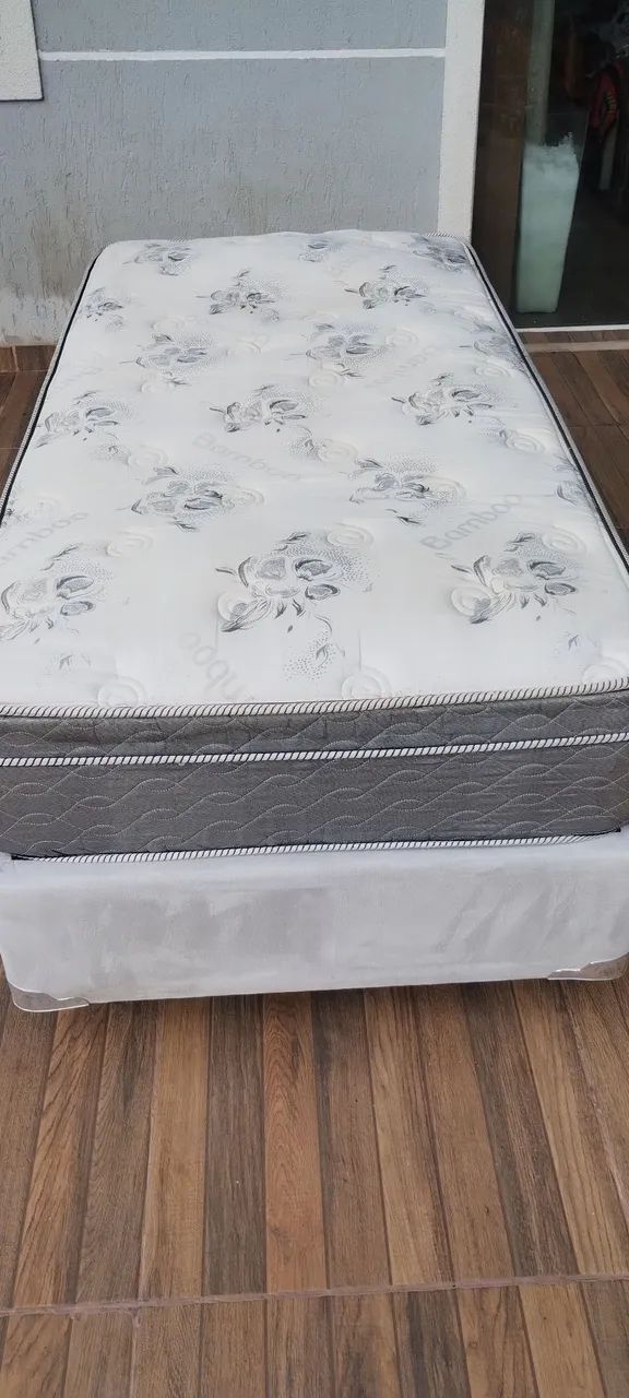 Cama box com colchão solteiro 