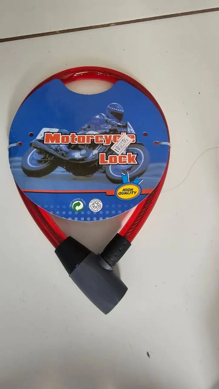 Vendo cadeados ?Motorcycle Lock? vermelho/azul - Foto 2