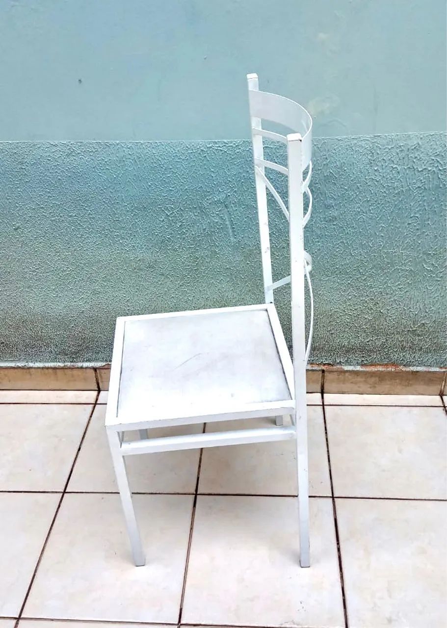 Cadeiras Empilháveis de ferro, salão de festas e Buffet branco liso - Foto 2
