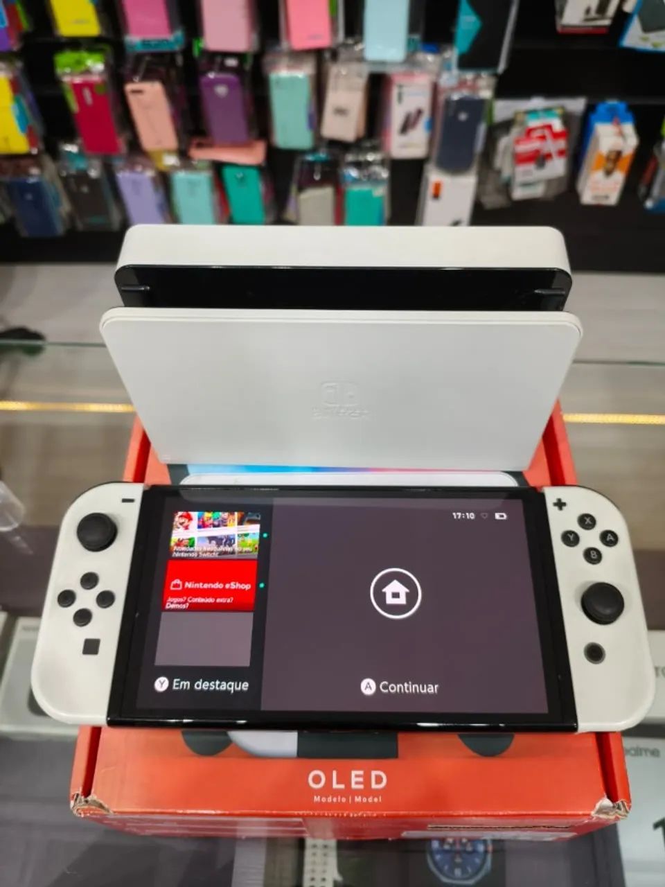 Nintendo Switch Oled Branco Usado - Foto 3