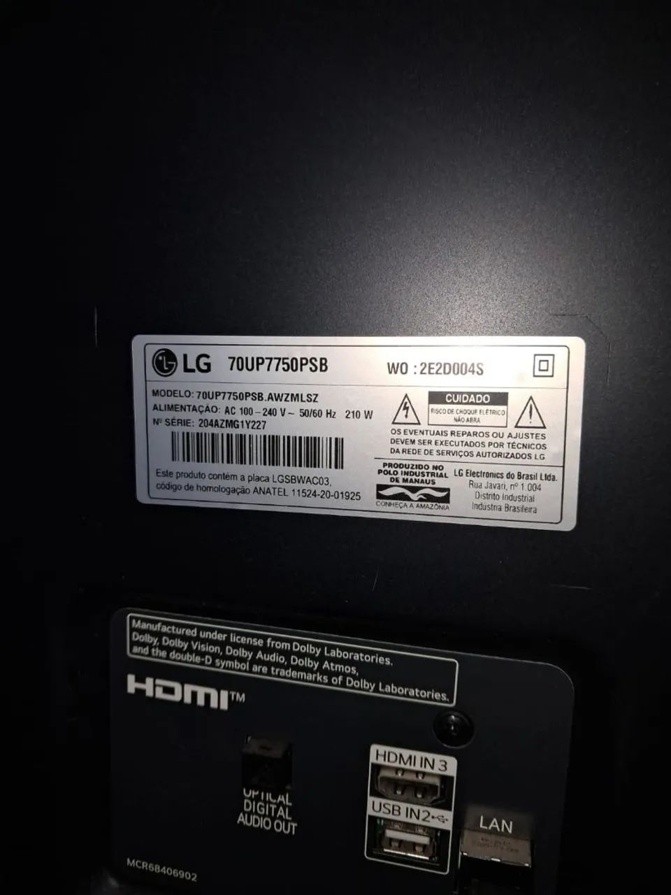 Vendo tv 70 polegadas com defeito na tela - Foto 2