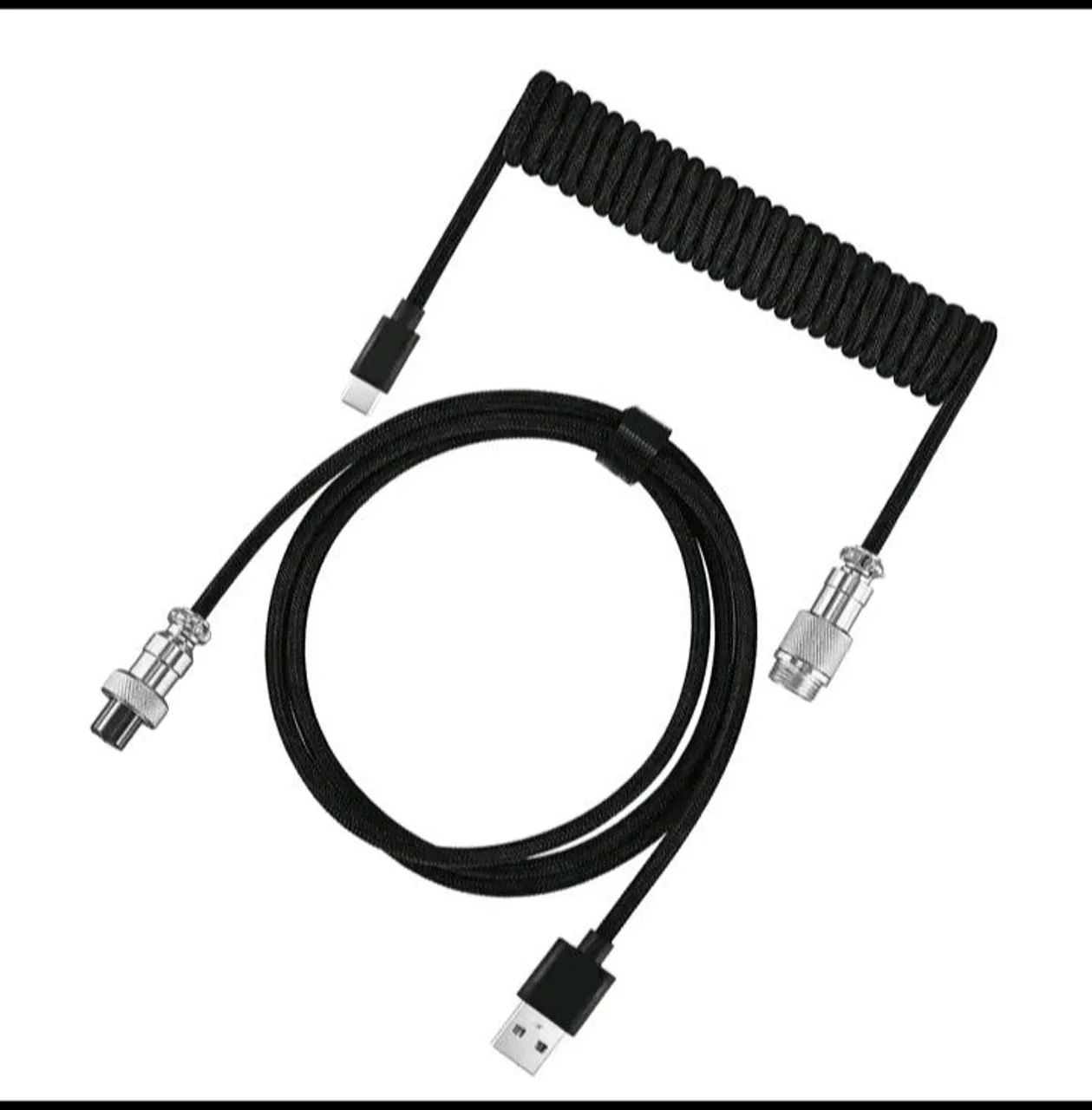 Cabo espiral USB-C para USB-A - Foto 2