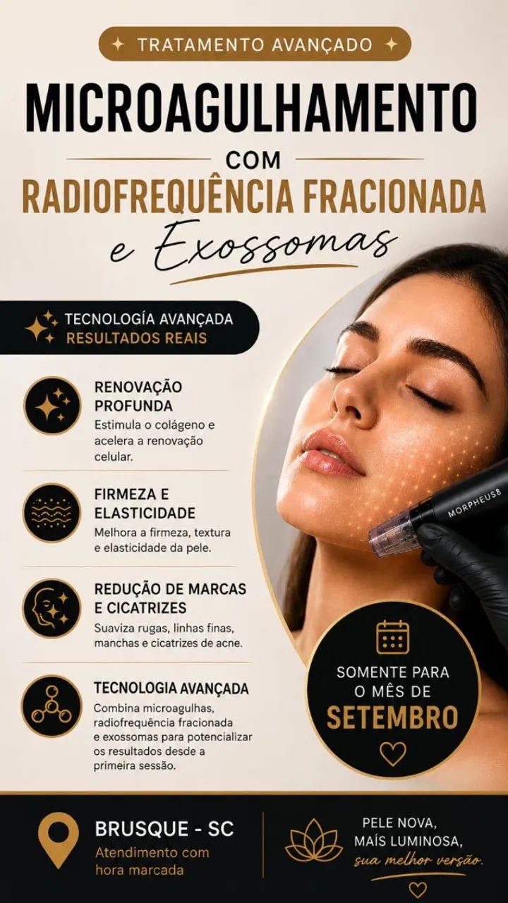 Tratamento da pele. Microagulhamento com radio fracionada e exossomas