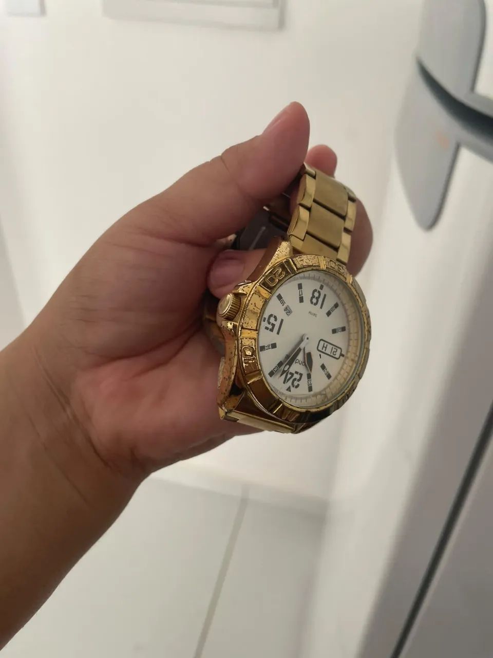 Relógio Mondaine dourado - Foto 3