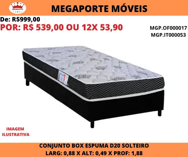 Conjunto Box Solteiro Espuma D20