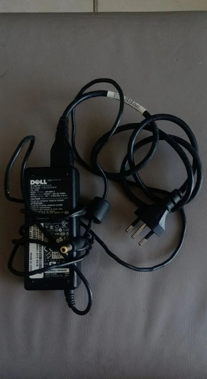 Fonte de notebook dell original 19v/3.16a. - Foto 3