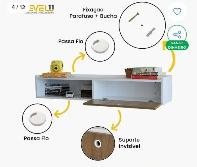 Rack suspenso 1,20cm - Foto 2