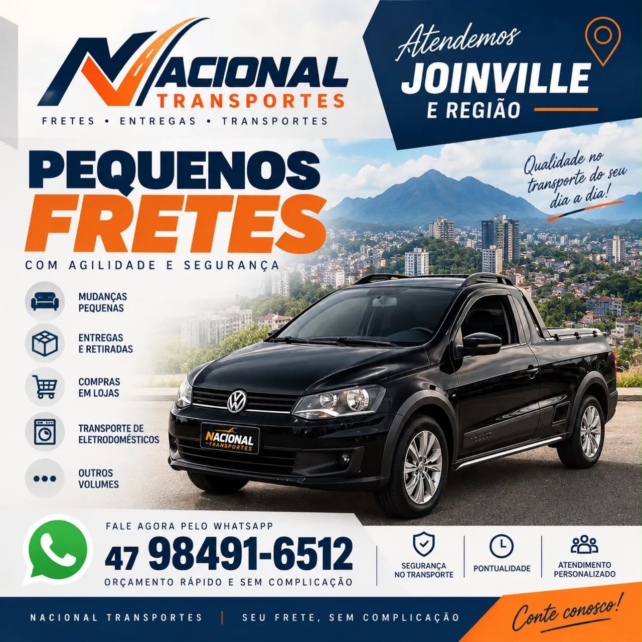 Frete Joinville - Pequenos Fretes
