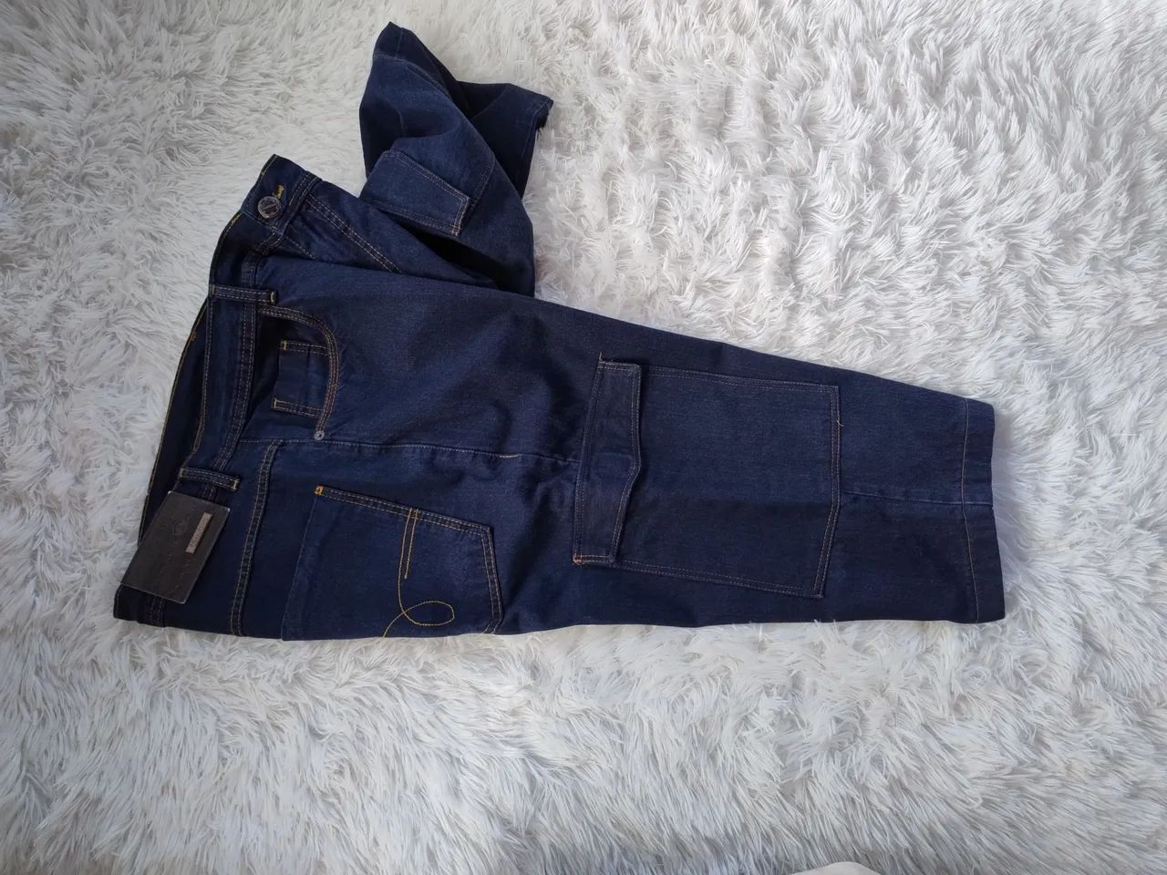 Bermuda Capri Cargo Jeans Terminal Authentic tamanho 48  - Foto 4