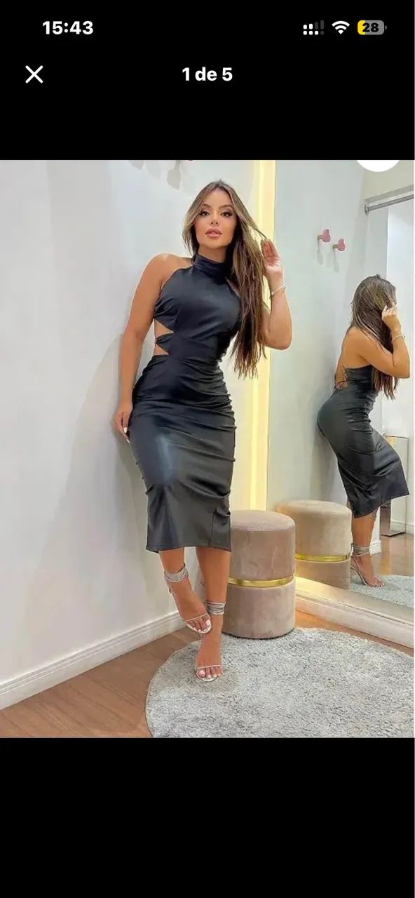 Vestido courino novo, usado 2x - Foto 2
