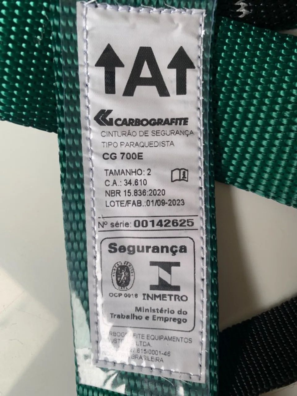 Kit cinto e talabarte duplo Carbografite. Novos. 