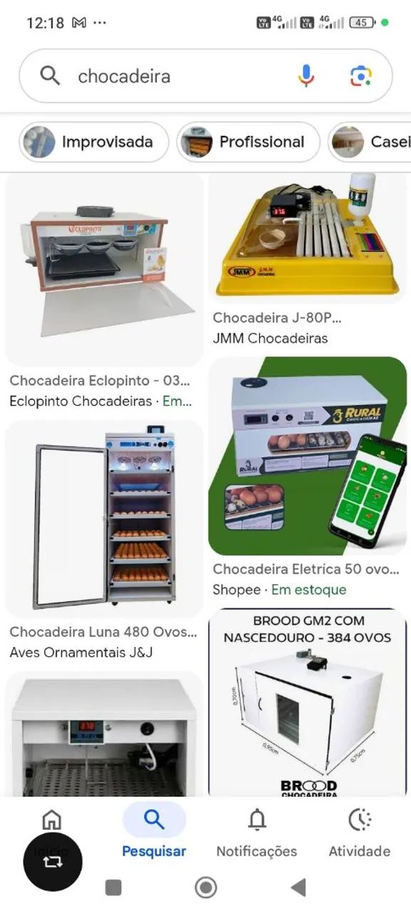 Vendo chocadeira 