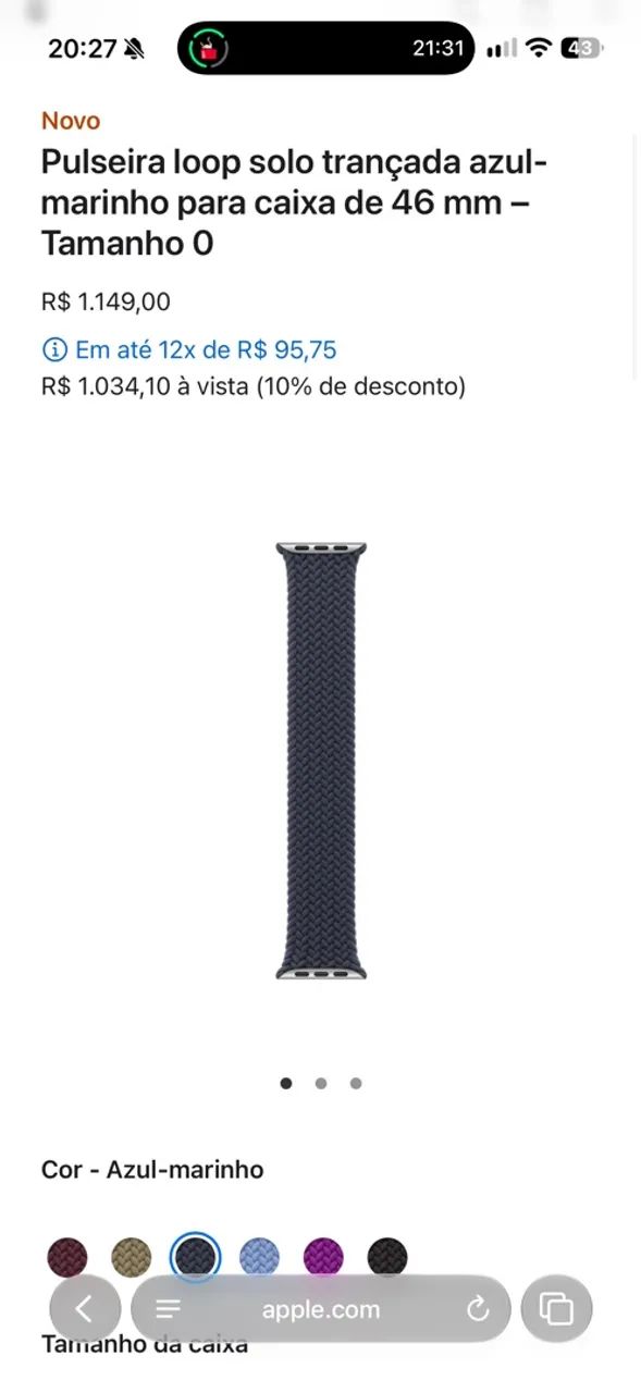 Pulseira Apple Watch original  - Foto 5