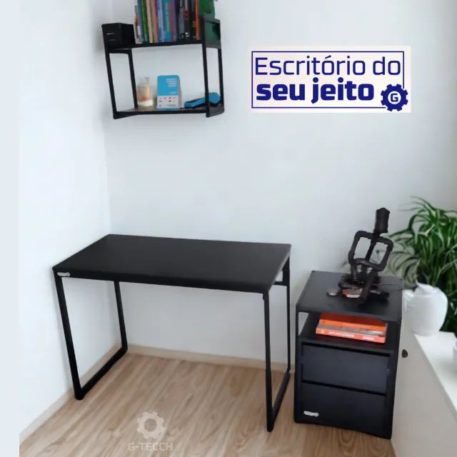 Mesa de Escritório Reforçada 1m NOVA Industrial Multiuso para Computador Notebook Estudo - Foto 3