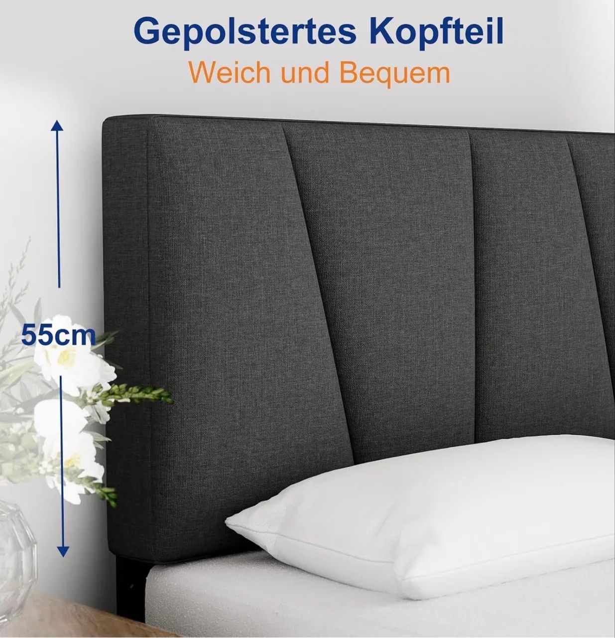 Cama king com 2 colchão emma  comprados na Alemanha  - Foto 4