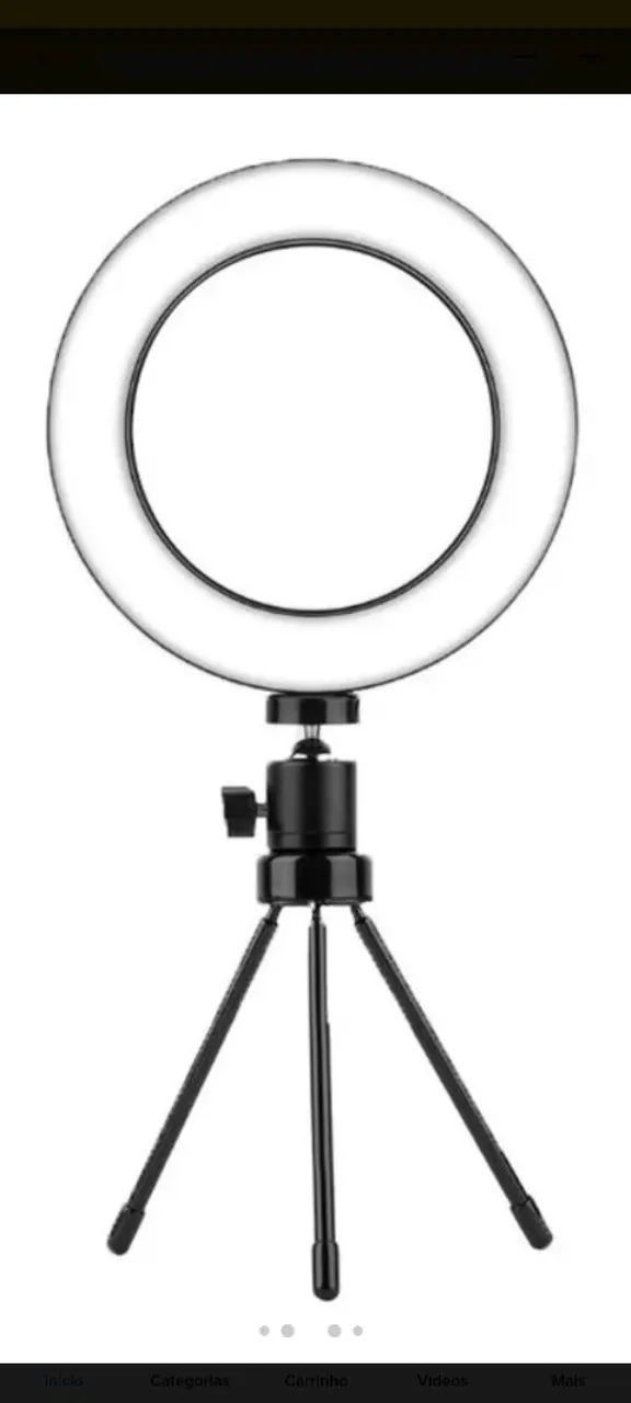 Ring light novo na caixa 8 polegadas ideal para Live ou fotos - Foto 5