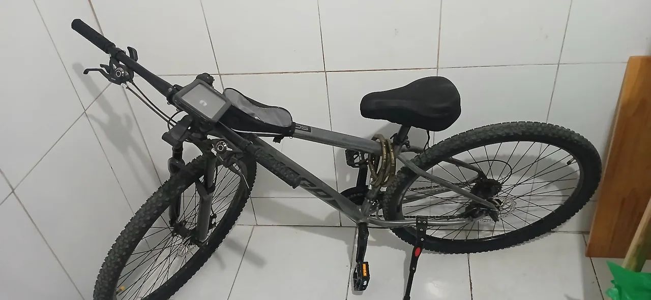 Bicicleta Aro 29 Cinza.