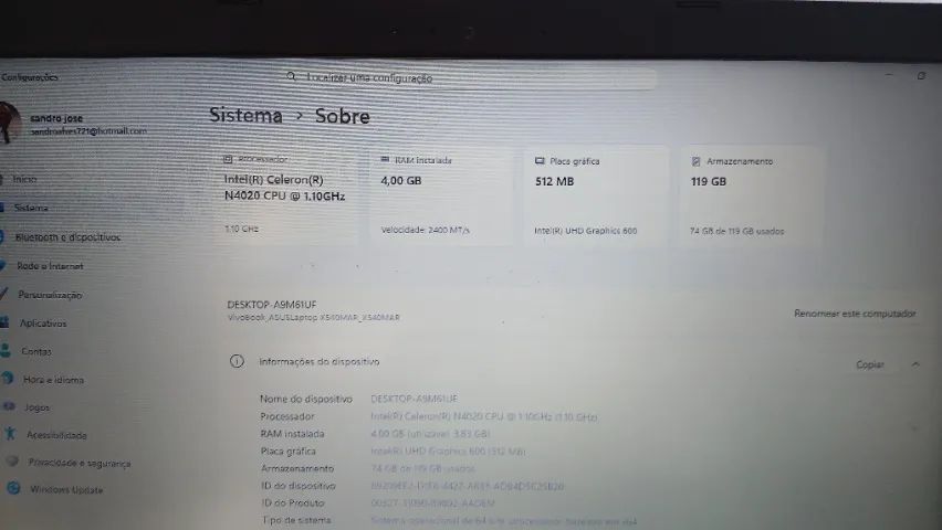 Aparelho de Notebook  - Foto 2