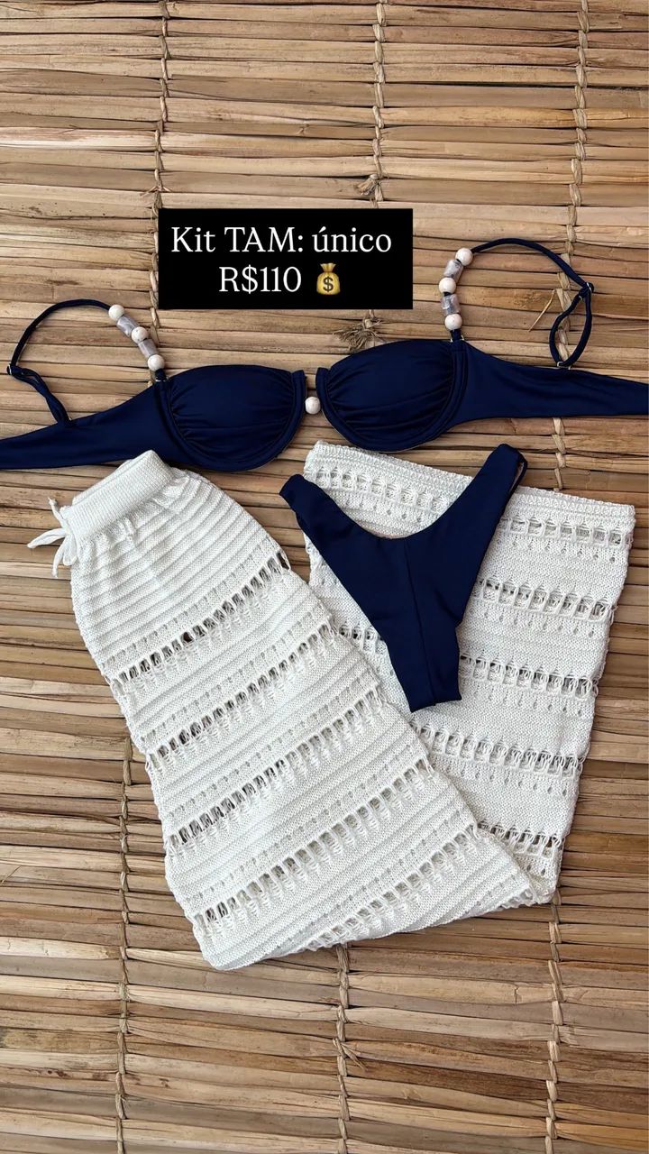 Kit biquíni e calça tricô  - Foto 3