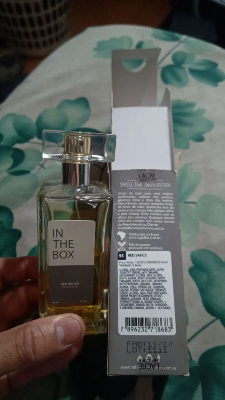 Perfume Red Saúce da empresa In The Box, extremamente sedutor,