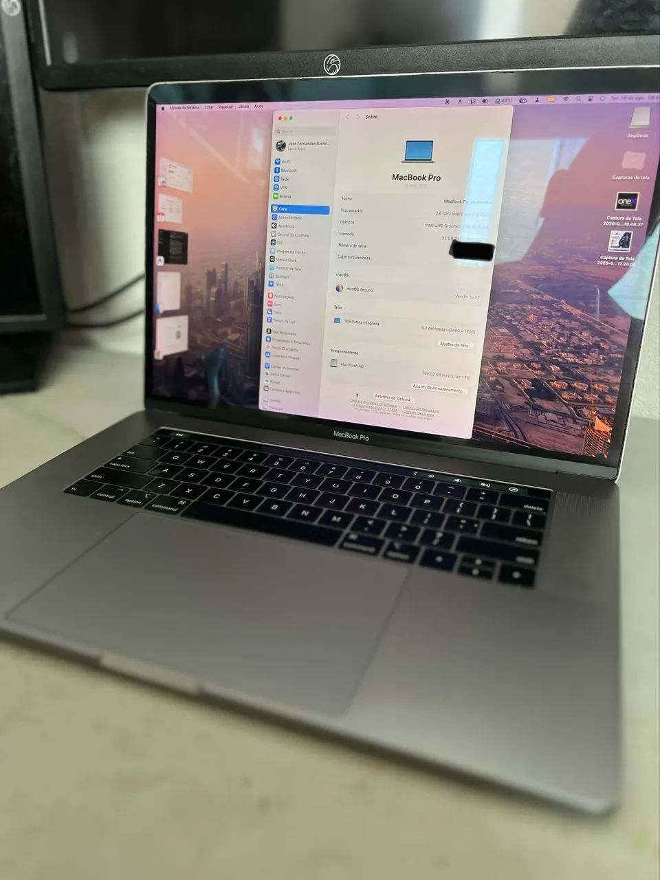 MacBook Pro 32gb ram Ssd 1tb em até 12x sem juros. - Notebooks