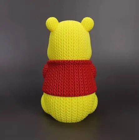 Boneco Pooh 3D Estilo Crochê 20cm - Foto 3