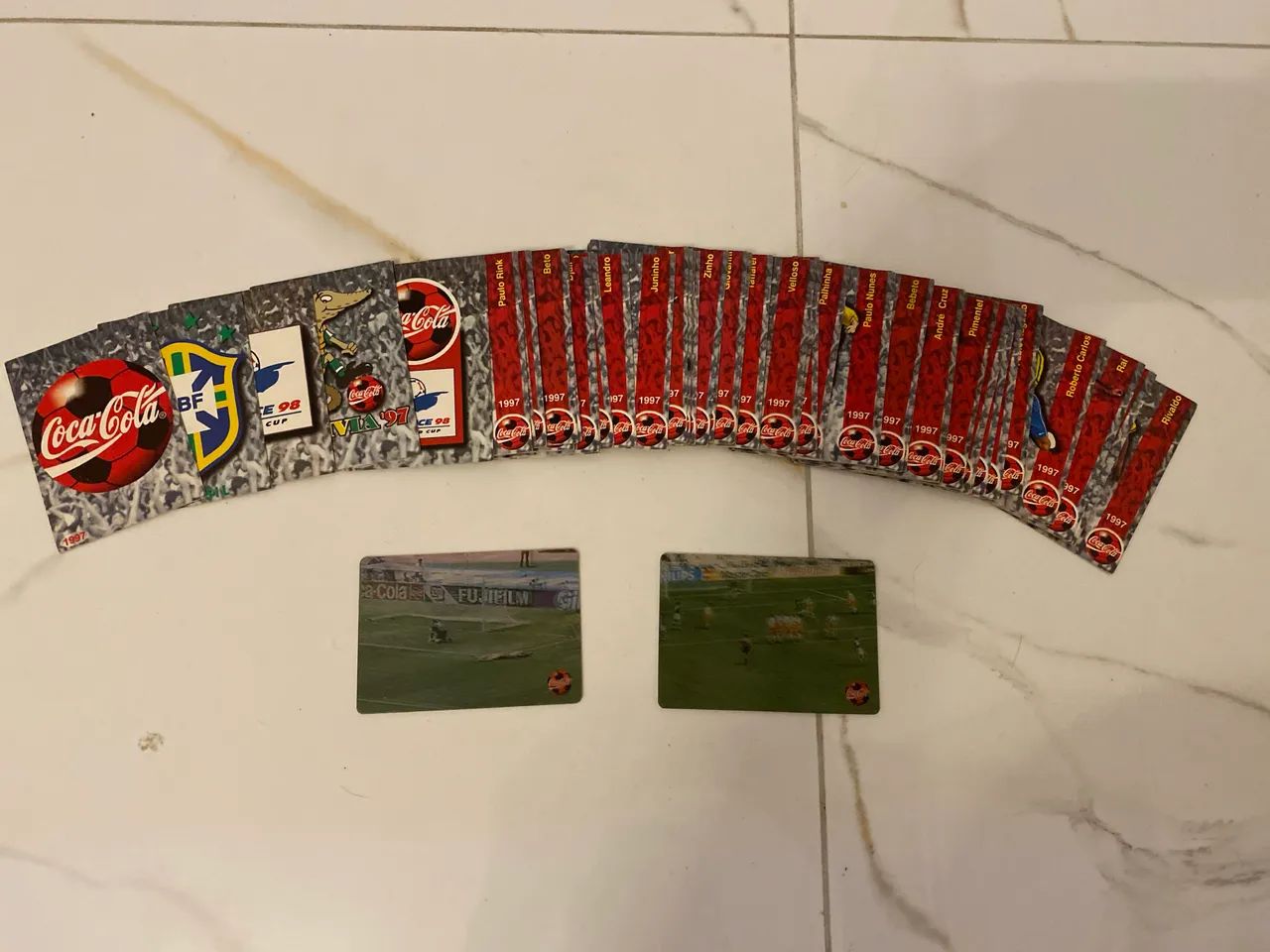 Coleção Cards Coca-Cola Brasil copa 98