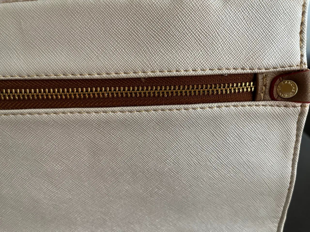 Bolsa MÔNICA SANCHES cor bege novo - Foto 5