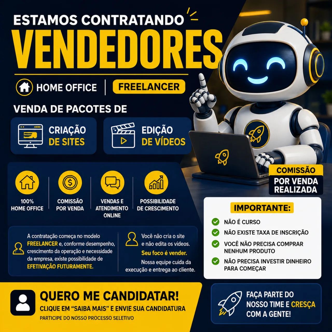  VAGA PARA VENDEDOR(A) FREELANCER ? HOME OFFICE