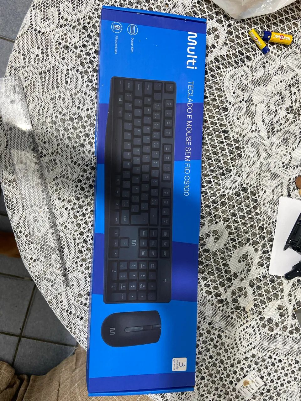Teclado e mouse sem fio da multi