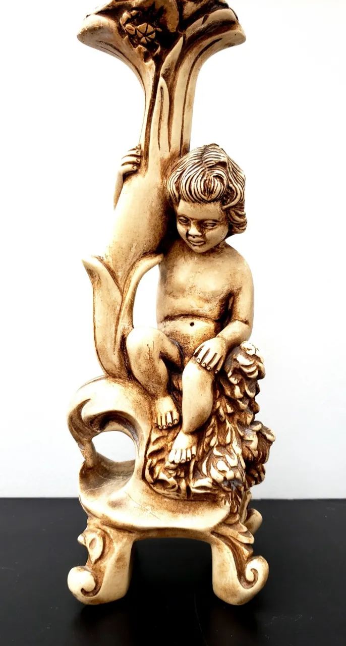 Antigo castiçal Barroco - Foto 3