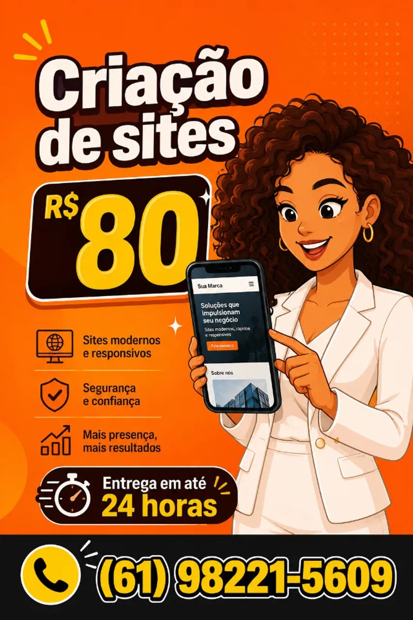 SITES PROFISSIONAIS POR R$80