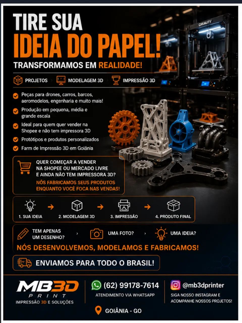 TIRE SUA IDEIA DO PAPEL COM IMPRESSÃO 3D! - Foto 2