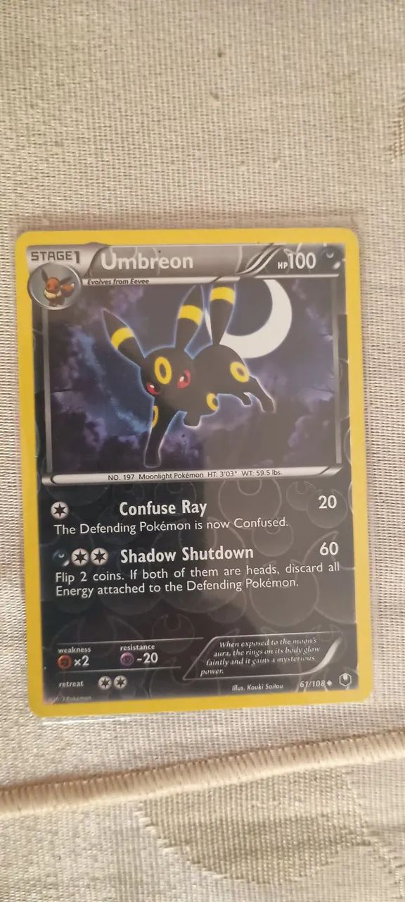 Umbreon Pokémon tcg 61/108