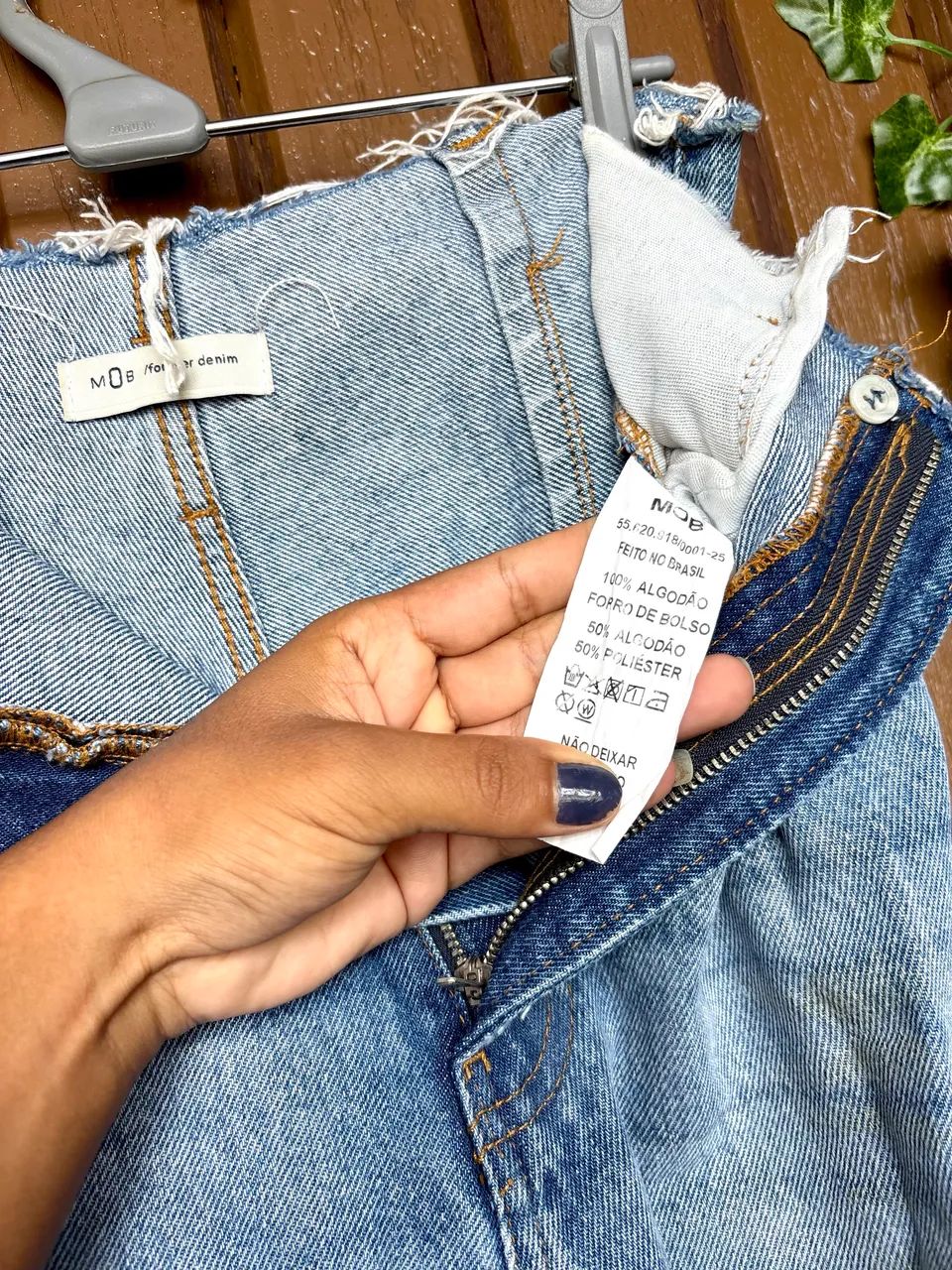 Calça Jeans Feminina MOB - Cintura Alta | 100% Algodão - Foto 4