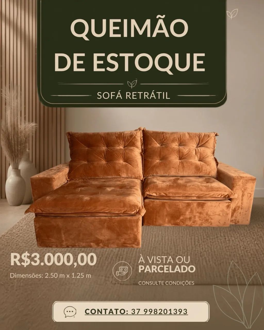 Sofá Retrátil - Novo - Foto 5