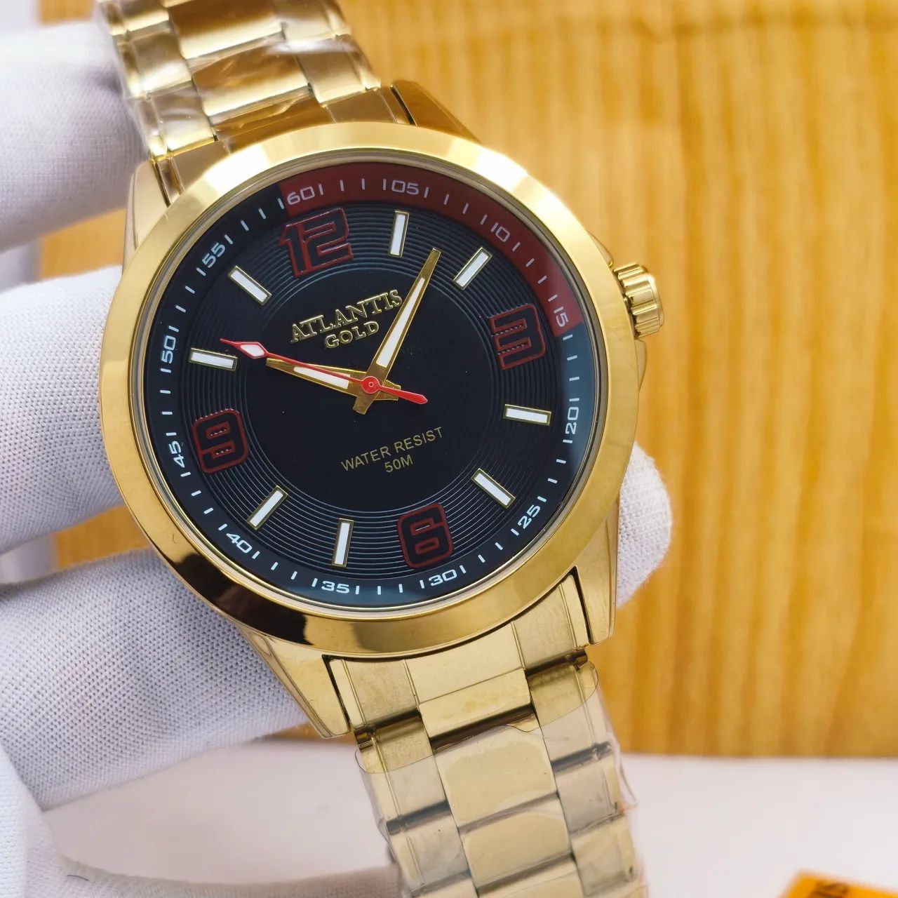 Relógio masculino ATLANTIS original prova d'água luxo - Foto 3
