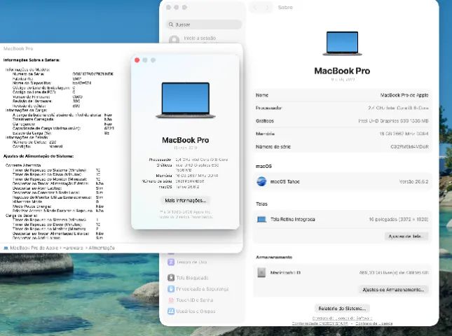 MacBook pro Touch Bar 2019 (i9/16g/500g) 16 polegadas - Placa de Vídeo dedicada 4G - Foto 2