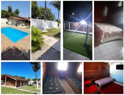 casa para temporada com 3 quartos, churrasqueira, piscina...